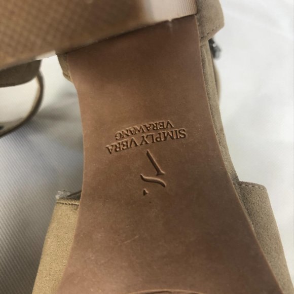 Tan Women Simply Vera Wang Open Toe Ankle Strap H - Picture 6 of 9